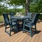 Highwood Usa Weatherly 5pc Round Counter Height Outdoor Patio Furniture Dining Set AD-CNW48-NBE - alternate 2